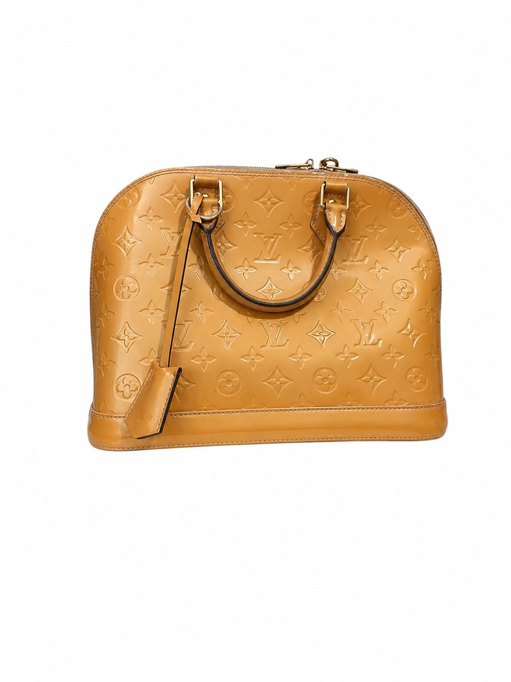 Louis Vuitton LV Monogram Vernis PM Lama Top Handle Bag Purse - Picture 4 of 12